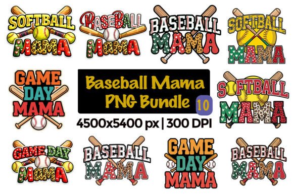 Baseball Mama Graphics for T-Shirt Designs