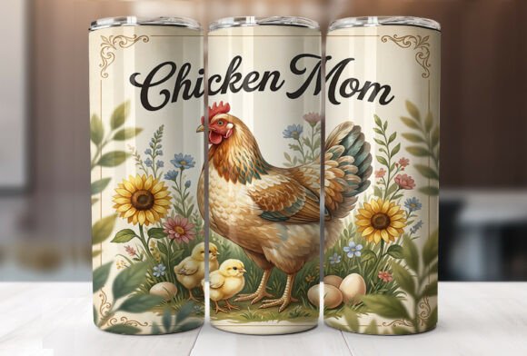 Chicken Mom Sunflower Farmhouse Tumbler Graphics Review