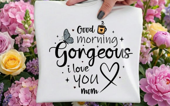 Cute Gorgeous Mom Mother s Day Shirt PNG: Graphics for T-Shirt Designs