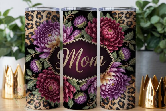 Elegant Floral Leopard Mom Tumbler Wrap Graphics Review