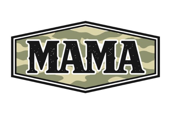 Mama Camo Badge Graphics for T-Shirt Designs