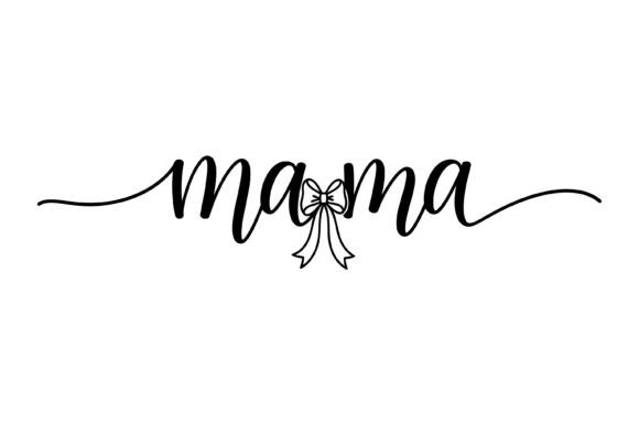 Mama Script Bow Typography: A Designer's Stitch Review
