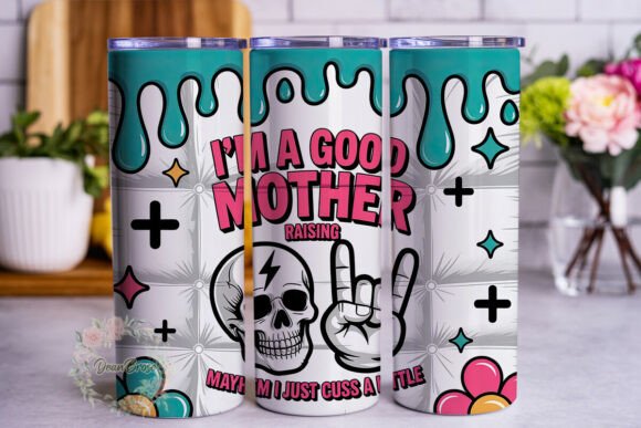 Mayhem Mom Life Graphics for Tumbler Wraps