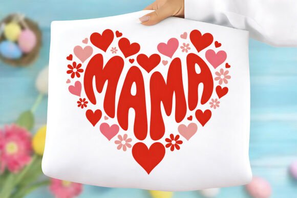 Mom Heart Graphics for T-Shirt Designs