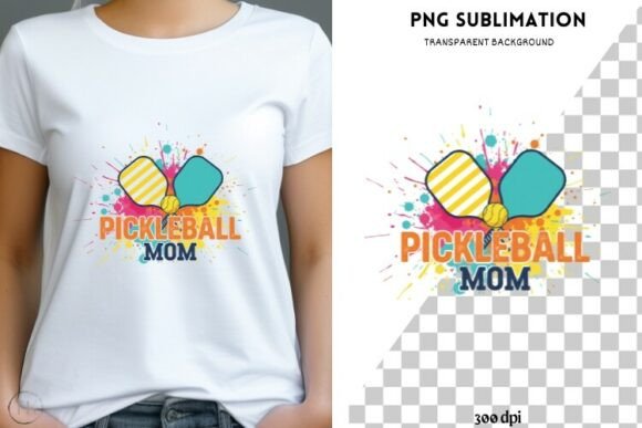 Pickleball Mom PNG: Graphics & Illustrations for Tees
